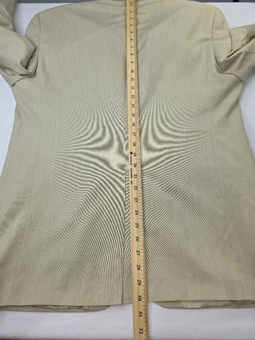 Chaps Men's Light Beige Two-Button Sport Coat Blazer Size 42R CU-3715